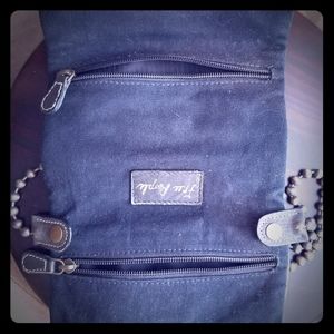 Free People Distressed Black Leather Crossbody